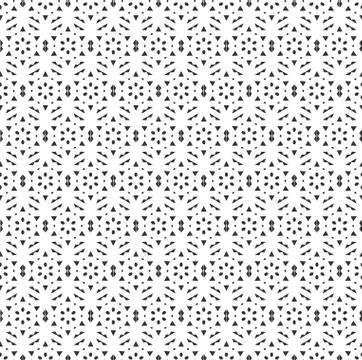 Abstract geometric Seamless pattern . Repeating geometric Black and white tex Stock Illustration