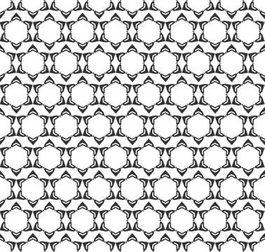 Abstract geometric Seamless pattern . Repeating geometric Black and white tex Stock Illustration
