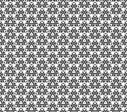 Abstract geometric Seamless pattern . Repeating geometric Black and white tex Stock Illustration