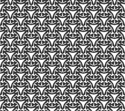 Abstract geometric Seamless pattern . Repeating geometric Black and white tex Stock Illustration