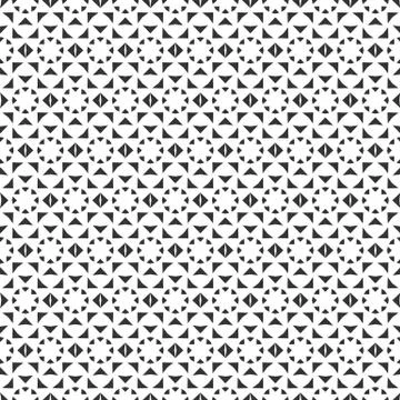 Abstract geometric Seamless pattern . Repeating geometric Black and white tex Stock Illustration