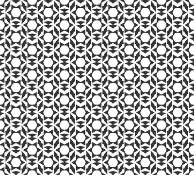 Abstract geometric Seamless pattern . Repeating geometric Black and white tex Illustrazione stock
