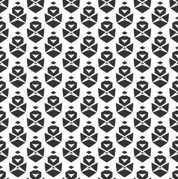 Abstract geometric Seamless pattern . Repeating geometric Black and white tex Stock Illustration
