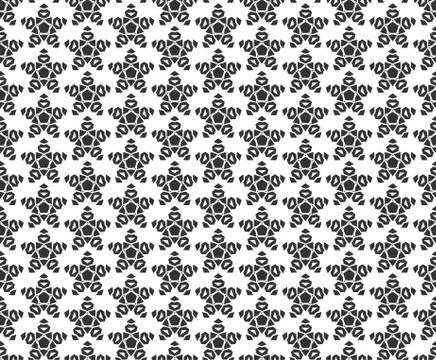 Abstract geometric Seamless pattern . Repeating geometric Black and white tex Stock Illustration