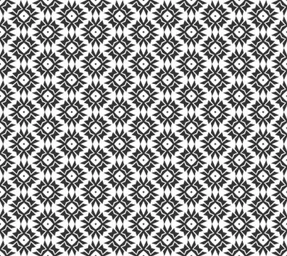 Abstract geometric Seamless pattern . Repeating geometric Black and white tex Stock Illustration