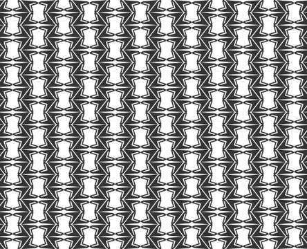 Abstract geometric Seamless pattern . Repeating geometric Black and white tex Stock Illustration