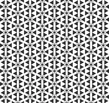 Abstract geometric Seamless pattern . Repeating geometric Black and white tex Stock Illustration