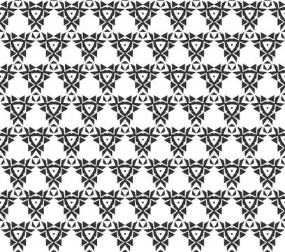Abstract geometric Seamless pattern . Repeating geometric Black and white tex Stock Illustration