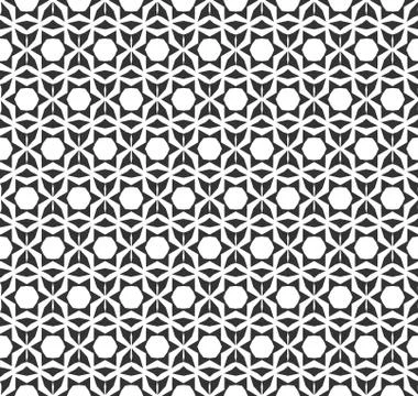 Abstract geometric Seamless pattern . Repeating geometric Black and white tex Illustrazione stock