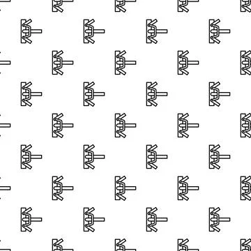 Abstract geometric seamless pattern repeating line shapes Illustrazione stock