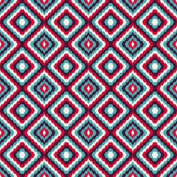 Abstract geometric seamless pattern in retro style Stock-Illustration
