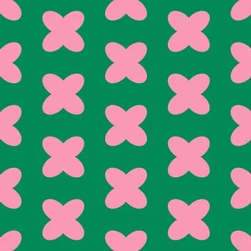 Abstract Geometric Seamless Pattern Retro Style Stock Illustration