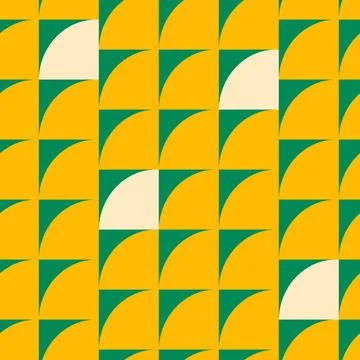 Abstract Geometric Seamless Pattern Retro Style Stock Illustration