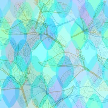 Abstract geometric seamless pattern with rhombus Leaves contours and squama d Stock Illustration