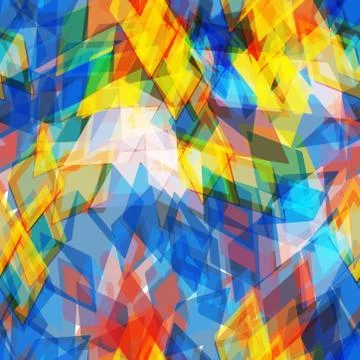 Abstract geometric seamless pattern with rhombus and brilliant decorative geo Stock Illustration