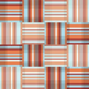 Abstract geometric seamless pattern. Square stripe fabric texture イラスト素材