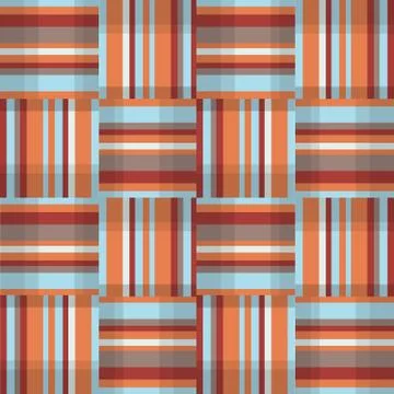 Abstract geometric seamless pattern. Square stripe fabric texture Illustration