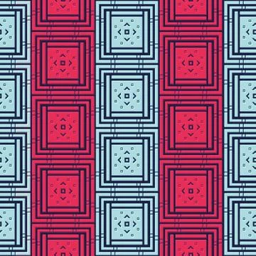 Abstract geometric seamless pattern with squares Stock Illustration