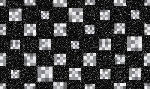 Abstract geometric seamless pattern. Stylish dotted pixel background Illustrazione stock