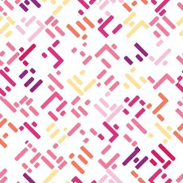 Abstract geometric seamless pattern. Stylish abstract mosaic diagonal lines Stock Illustration