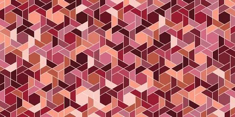 Abstract geometric seamless pattern with triangle shape pink background Stock Illustration