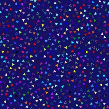 Abstract geometric seamless pattern with triangles. A multi-colored background. Illustrazione stock