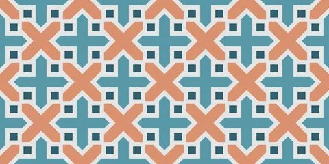 Abstract geometric seamless pattern, vector elegant color rhythmic repeatin.. Stock-Illustration