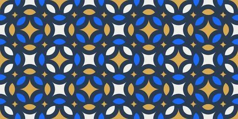 Abstract geometric seamless pattern, vector elegant color rhythmic repeatin.. Stock Illustration