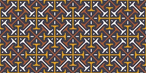 Abstract geometric seamless pattern, vector elegant color rhythmic repeatin.. Stock Illustration