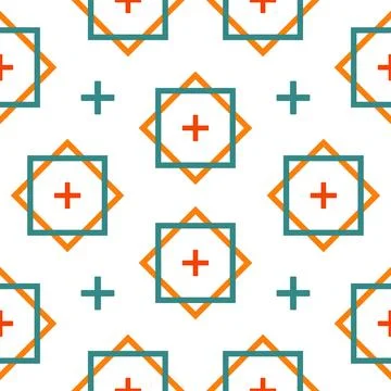 Abstract geometric seamless pattern. Vector hand drawn illustration Illustrazione stock