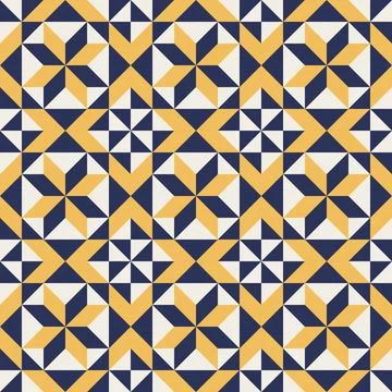 Abstract geometric seamless pattern, vector art style, simple shapes, flat .. Stock Illustration