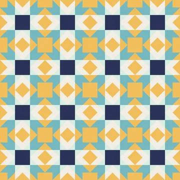 Abstract geometric seamless pattern, vector art style, simple shapes, flat .. Illustrazione stock