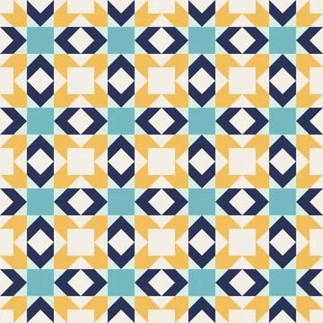 Abstract geometric seamless pattern, vector art style, simple shapes, flat .. Stock Illustration
