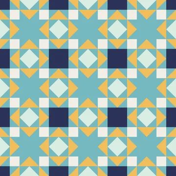 Abstract geometric seamless pattern, vector art style, simple shapes, flat .. イラスト素材