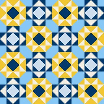 Abstract geometric seamless pattern, vector art style, simple shapes, flat .. Stock-Illustration