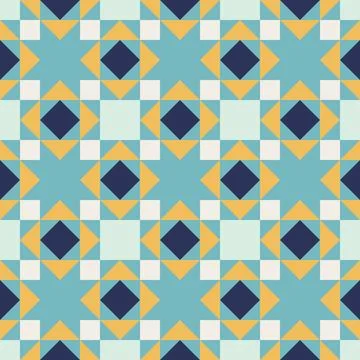 Abstract geometric seamless pattern, vector art style, simple shapes, flat .. Illustrazione stock