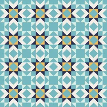 Abstract geometric seamless pattern, vector art style, simple shapes, flat .. Illustrazione stock