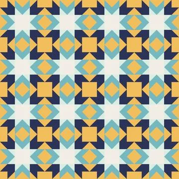 Abstract geometric seamless pattern, vector art style, simple shapes, flat .. Stock-Illustration