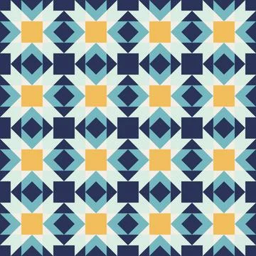 Abstract geometric seamless pattern, vector art style, simple shapes, flat .. Stock Illustration