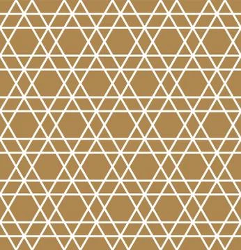 Abstract Geometric Seamless pattern .White lines on brown background Stock Illustration
