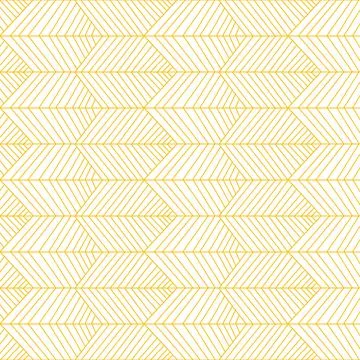 Abstract geometric seamless pattern with yellow lines on white background, or Stock Illustration