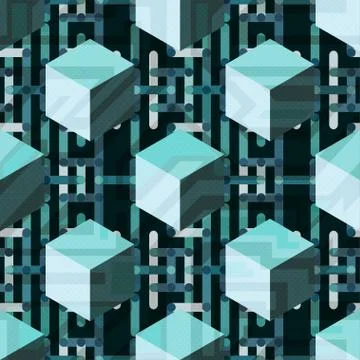 Abstract geometric seamless pattern for your design Stock Illustration