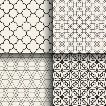 Abstract geometric seamless patterns Illustrazione stock