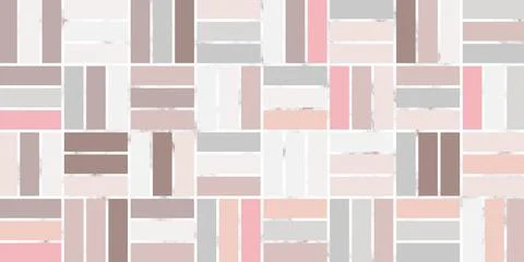 Abstract geometric seamless rectangle pattern of pink pastel color with marbl Stockillustratie
