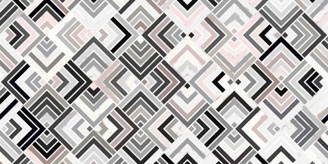 Abstract geometric seamless rectangle pattern pastel color with marble line Stock Illustration