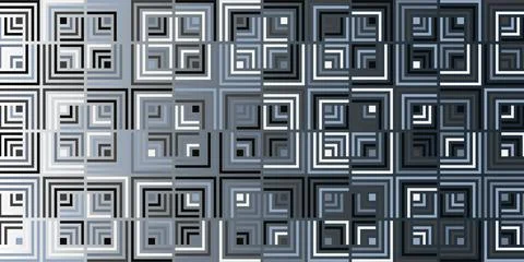 Abstract geometric seamless rectangle pattern blue background design modern Stock Illustration