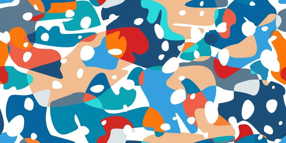 Abstract Geometric Seamless Simple Flat Colorful Vector Illustration Template Stock Illustration