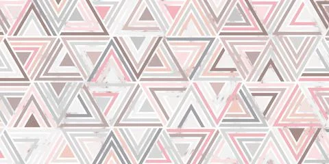 Abstract geometric seamless triangle pattern pastel color with marble line el 스톡 일러스트