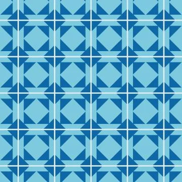 Abstract geometric seamless vector blue pattern Illustrazione stock
