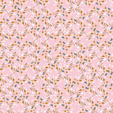 Abstract geometric seamless vector pattern in pink Stock Illustration